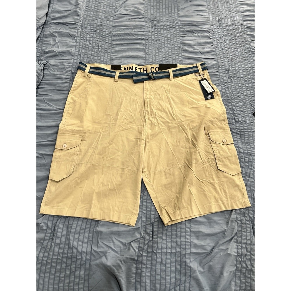 Kenneth Cole Classic Khaki Mobility Cargo Shorts Lightweight Size 48 NWT
